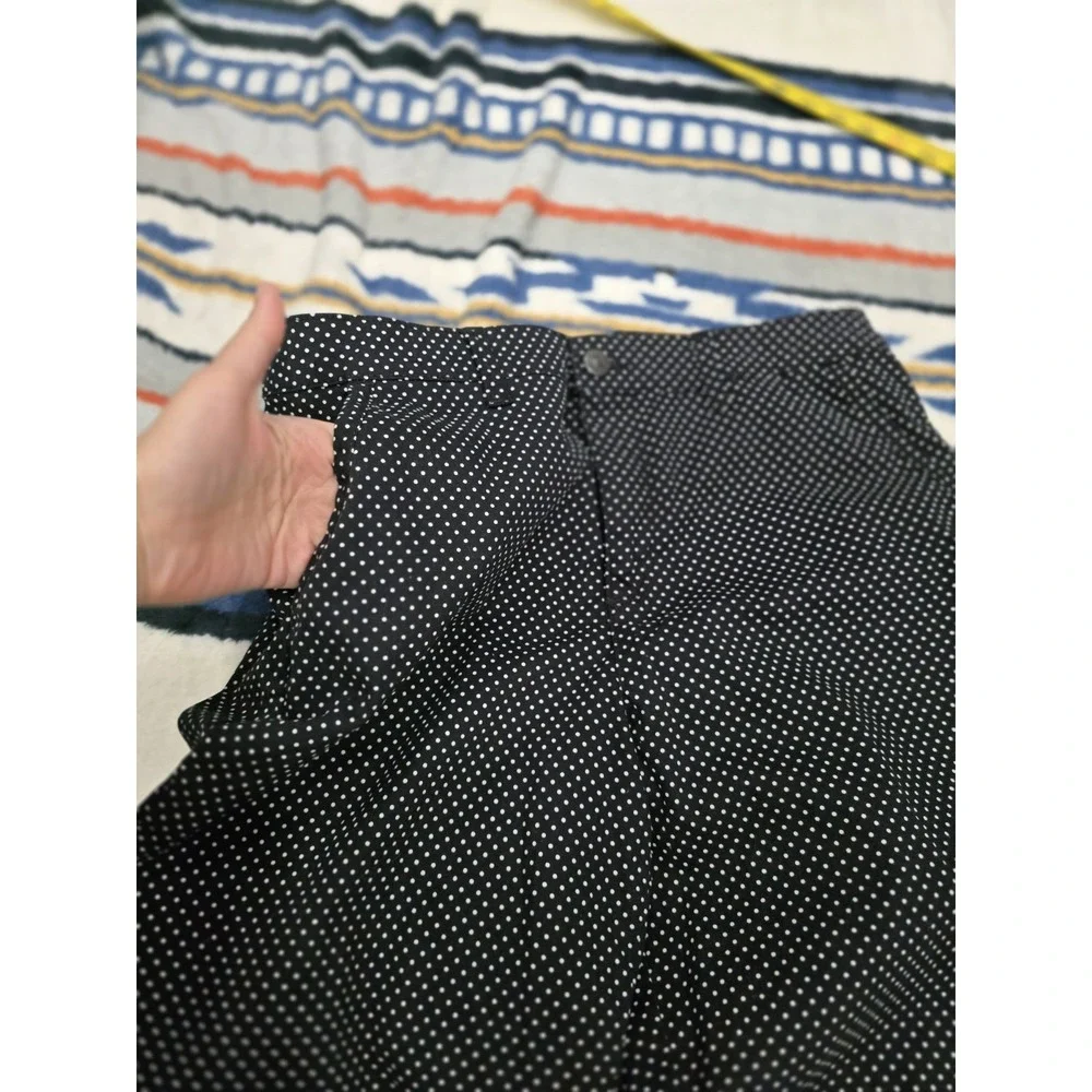 Gloria Vanderbilt Women's Size 12 Polka Dot‎ PHARA Missy Stretch SHORTS Black...